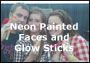 Neon Painted Faces And Glow-Sticks