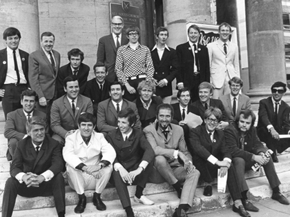 Radio 1 DJs outside All Souls Church, London