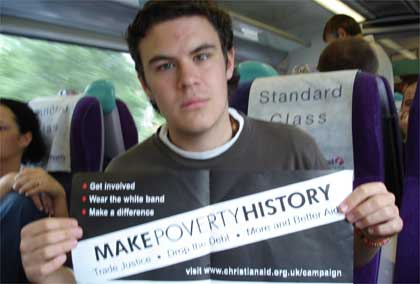 James on his way to Live8