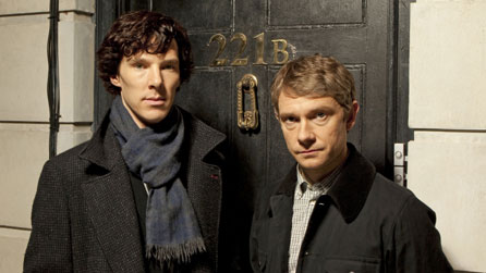 Benedict Cumberbatch and Martin Freeman in Sherlock