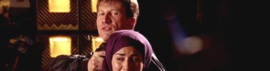 Paul Mills with a hostage