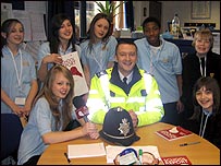 School reporters at Babington College