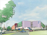 An artist's impression of the finished site