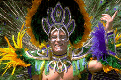 Brazilian carnival performer