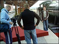 Glen and the One Small Barking Dog film crew