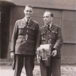 Harry Tattersall on the left with his Polish friend who is holding one of the special cameras