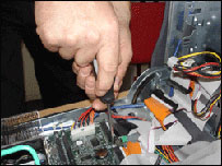 Working on a computer
