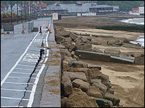Felixstowe with emergency rocks