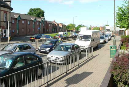 Traffic congestion in Hereford