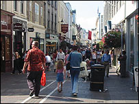 Shoppers in Queen Street