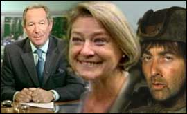 Michael Buerk, Kate Adie and Tony Robinson