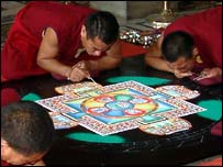 The monks at work