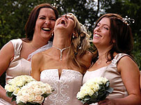 Bride with the giggles!