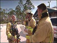 Simon with Lt Bill Henry of Volusia Fire Service