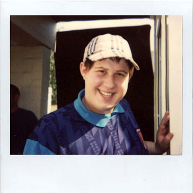 Matt Lucas make-up polaroid