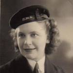 Irene Guy (nee Ray), showing obvious pride wearing her WRNS uniform
