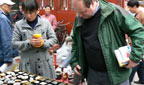 Jim at the market in Lanzhou