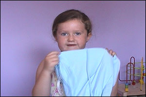 Grace with her favourite dress