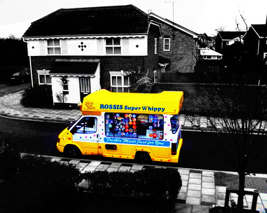 The ice-cream van.