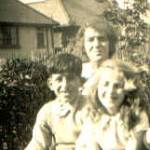 My mother,my brother David and me (Lucy). Some time in 1941 in our garden