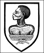 A bound slave was Hawkins' crest