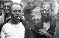 Photograph showing the men rescued from the Lancastria
