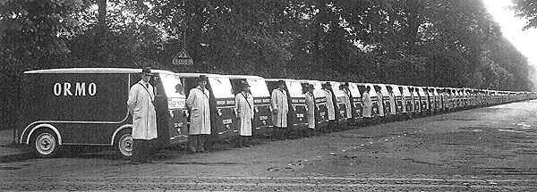 rows of ormo bread vans