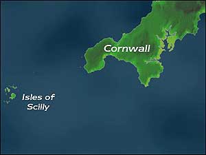 Isles of Scilly map