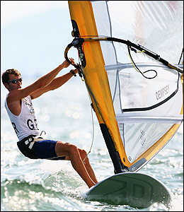 Nick Dempsey competes in Beijing Olympics