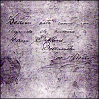 The back of a 1908 photograph of Arthur Greenhalgh