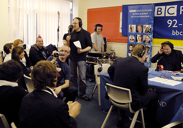 Richard Cadey live on air.