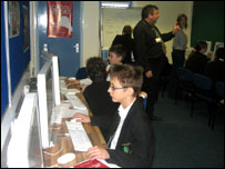 Reporters from Campion school hard at work.