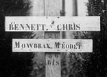 Private Mowbray Meades' temporary grave in Lille