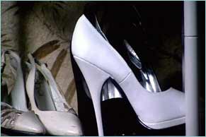 A collection of high-heeled shoes