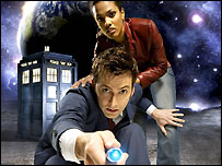 David Tennant and Freema Agyeman in Doctor Who