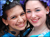 Maypole dancers