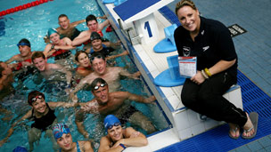 Swimfit participants in swimming pool