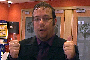 Danny's up against some stiff competition for bingo caller of the year.