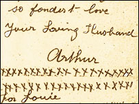 Arthur Bryan letter extract - Courtesy: Derbyshire Record Office