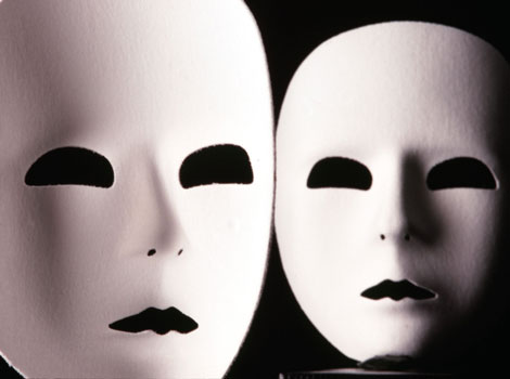 White mime masks