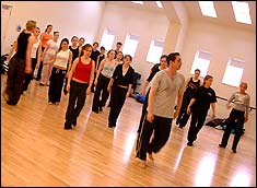 Picture: Dance students led by dancer Scott