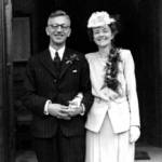 Margaret and Albert Bird on their wedding day, 5th October 1946