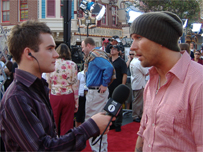 Alex Full on the red carpet in LA at Pirates of the Carribean 