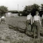 Game of football at the camp