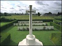 The cemetery in Ors, where Wilfred Owen is buried  