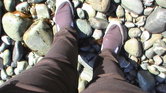 Her feet planted...