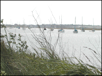 The view across the backwaters