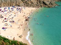 Porthcurno beach