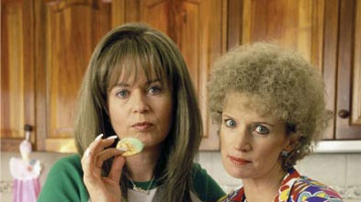 Kath and Kim in the kitchen