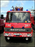 Former RAF fire engine now at Crosby.
